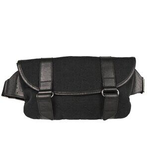 Gucci Black Canvas GG Waist Bum Bag
